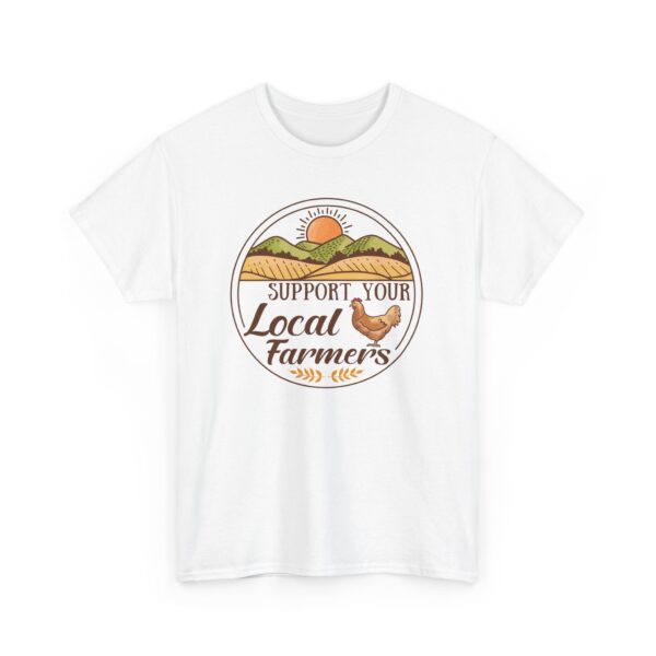 Support Your Local Farmers - Unisex Heavy Cotton Tee - Image 3